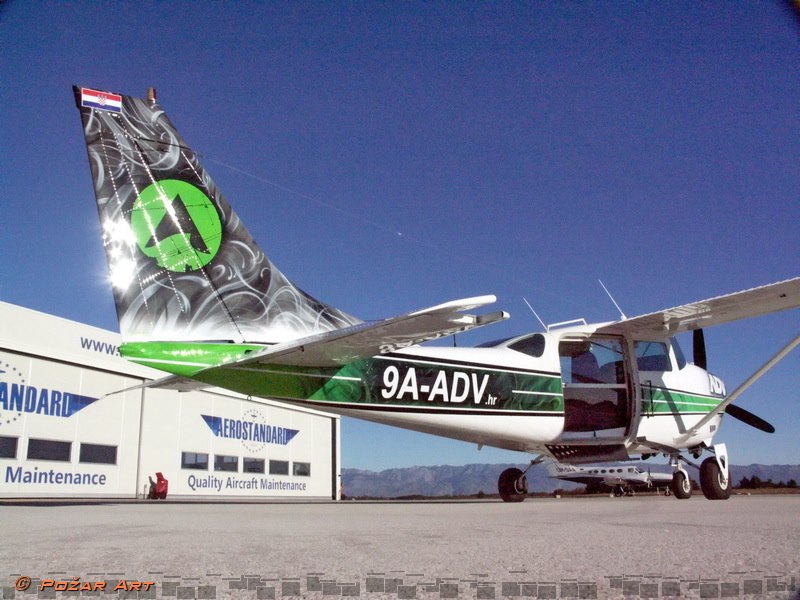 9A-ADV Cessna 206 skydiving airplane