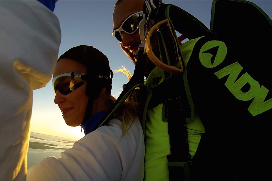 Smile on the face after skydiving in Croatia