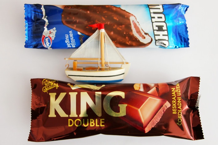 King and Macho ice cream product of Croatia