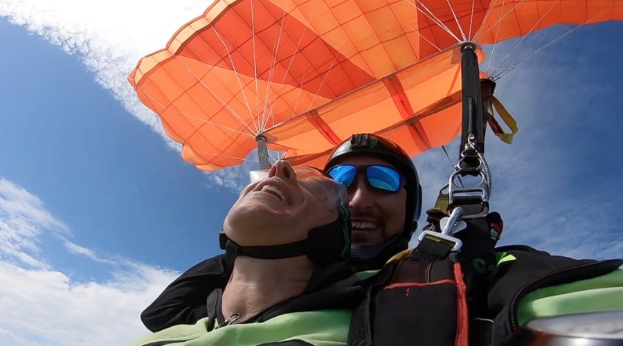 tandem skydiving reactions adv